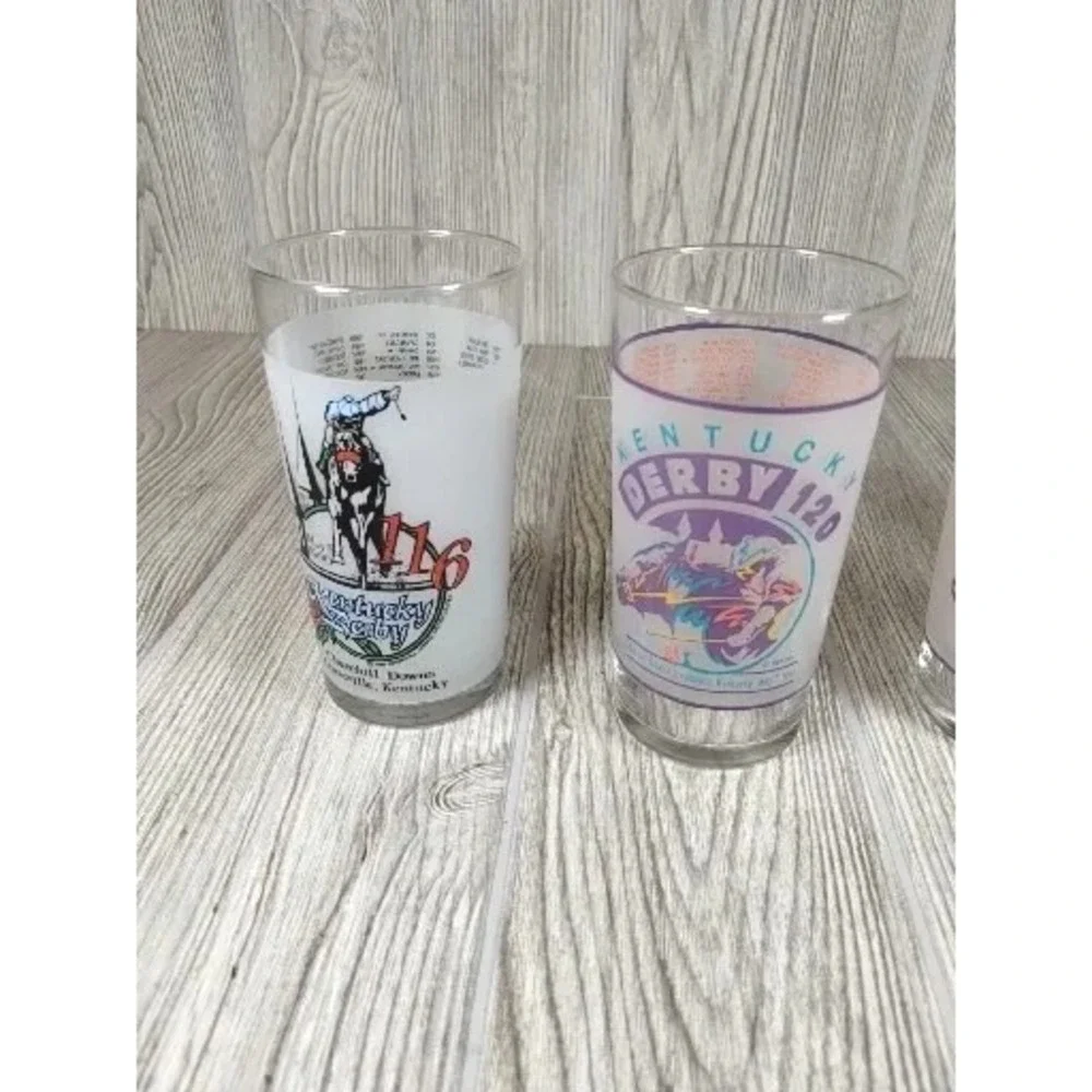 Vintage Mint Julep Kentucky Derby Glasses - 1990, 1994(2), 1997 (Pepsi)